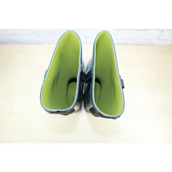 LL Bean Wellie Mariner Blue Camouflage WP Knee High Rain Boots Size 7 M - Picture 6 of 9